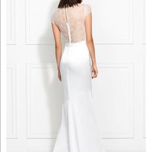 Lanette Duchess Crepe and Lace Gown